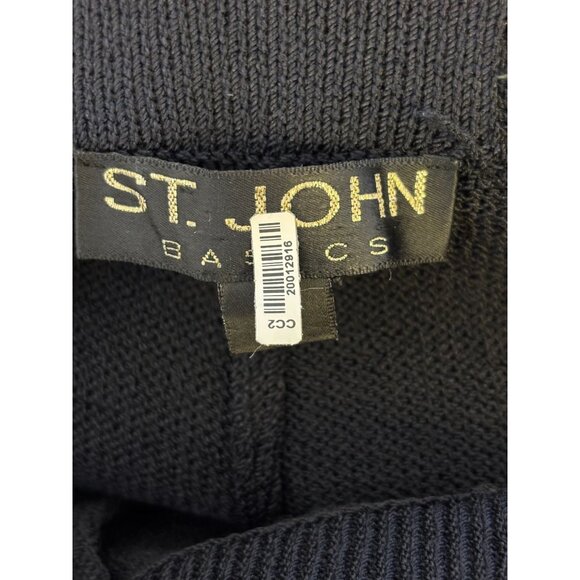 St. John Knit Black Pant & Jacket Suit Set Size 4/6 2p - Picture 9 of 13